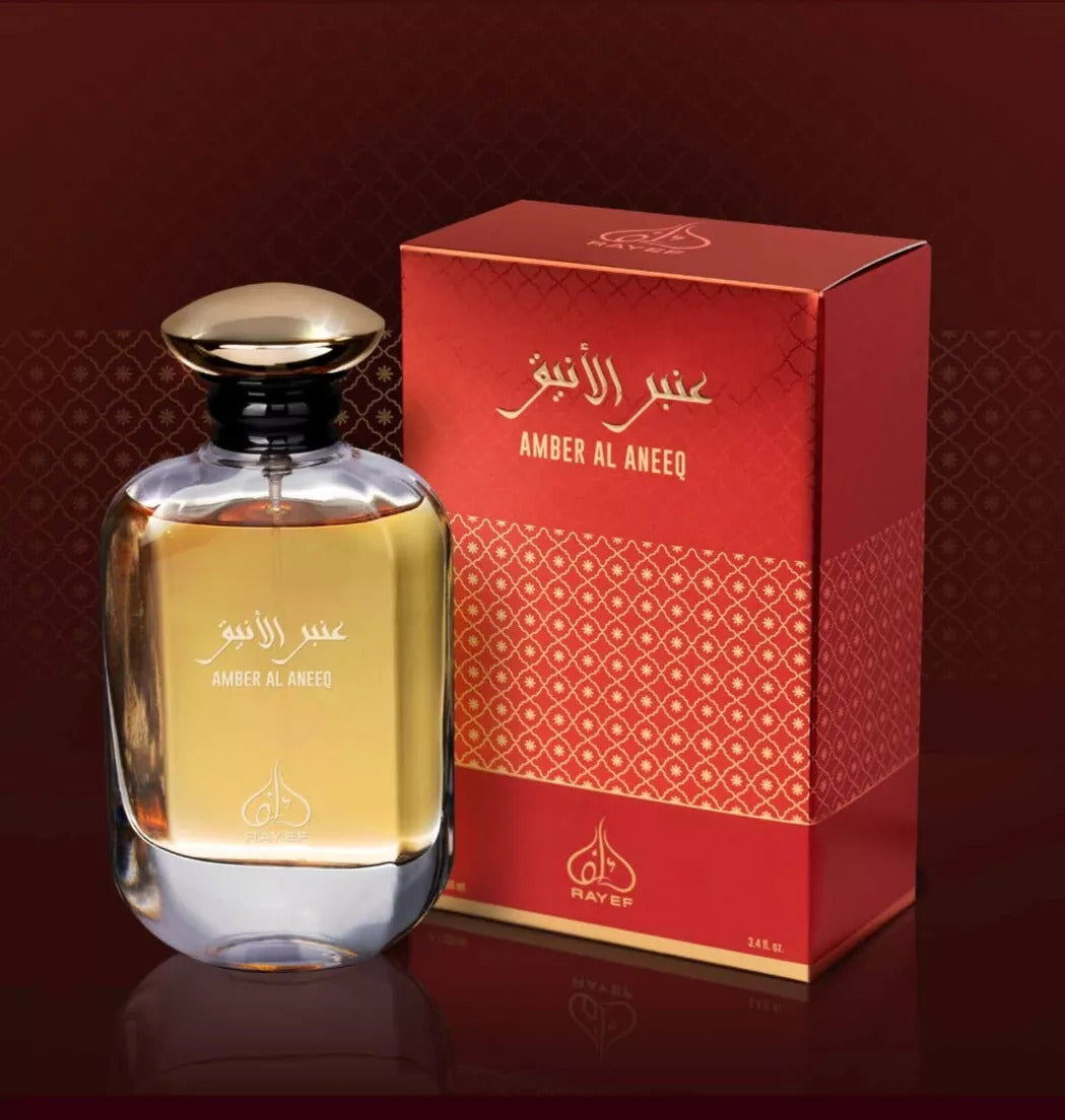 Amber Al Aneeq by Rayef - Eau de Parfum 100ml 3.4oz - Made in Dubai Authentic