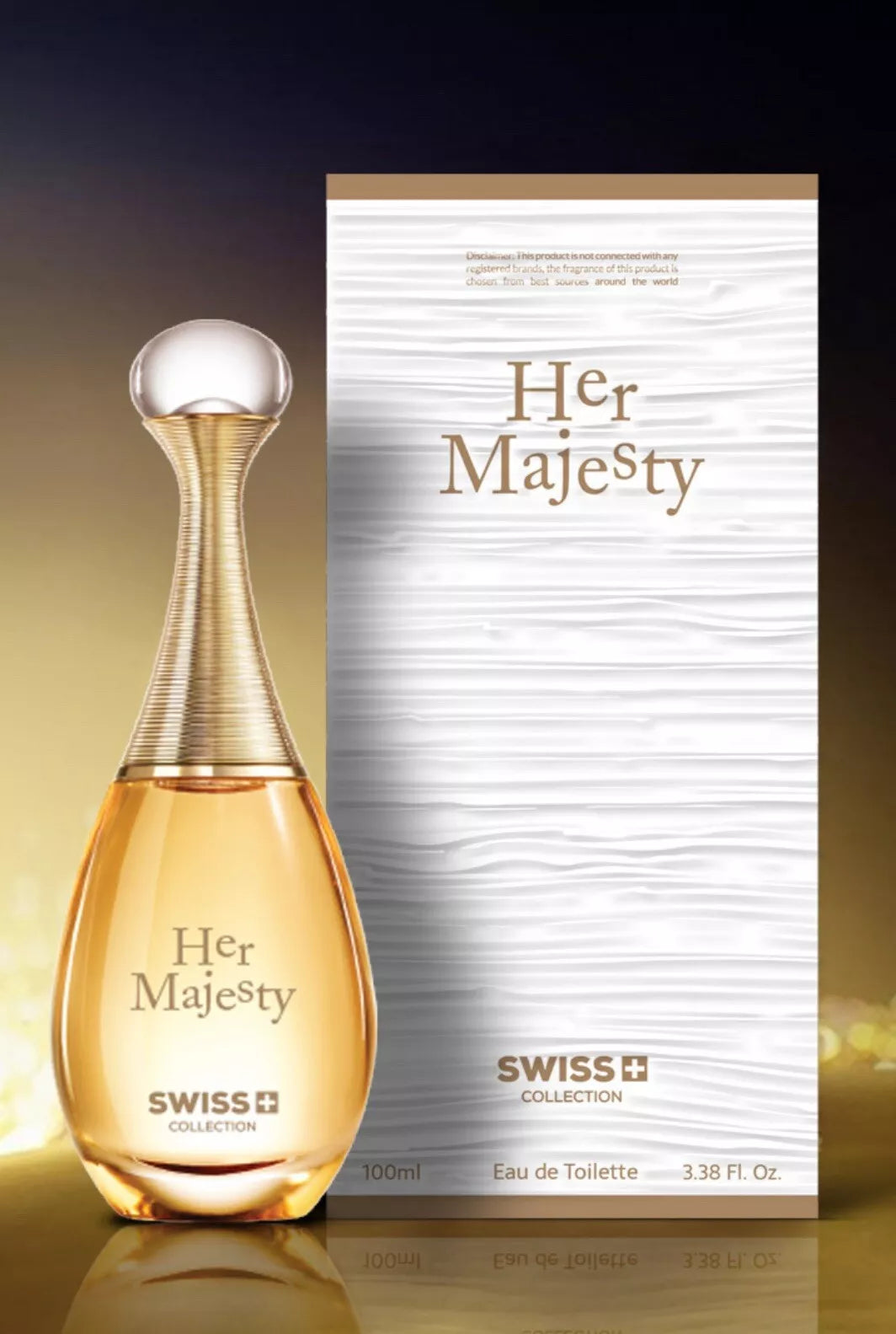 HER MAJESTY by Swiss Collection Eau De Toilette Spray for Women 100ml / 3.38oz