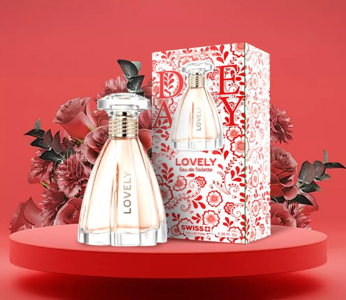 LOVELY by Swiss Collection Eau De Toilette For Women 100ml 3.38oz Made in Dubai