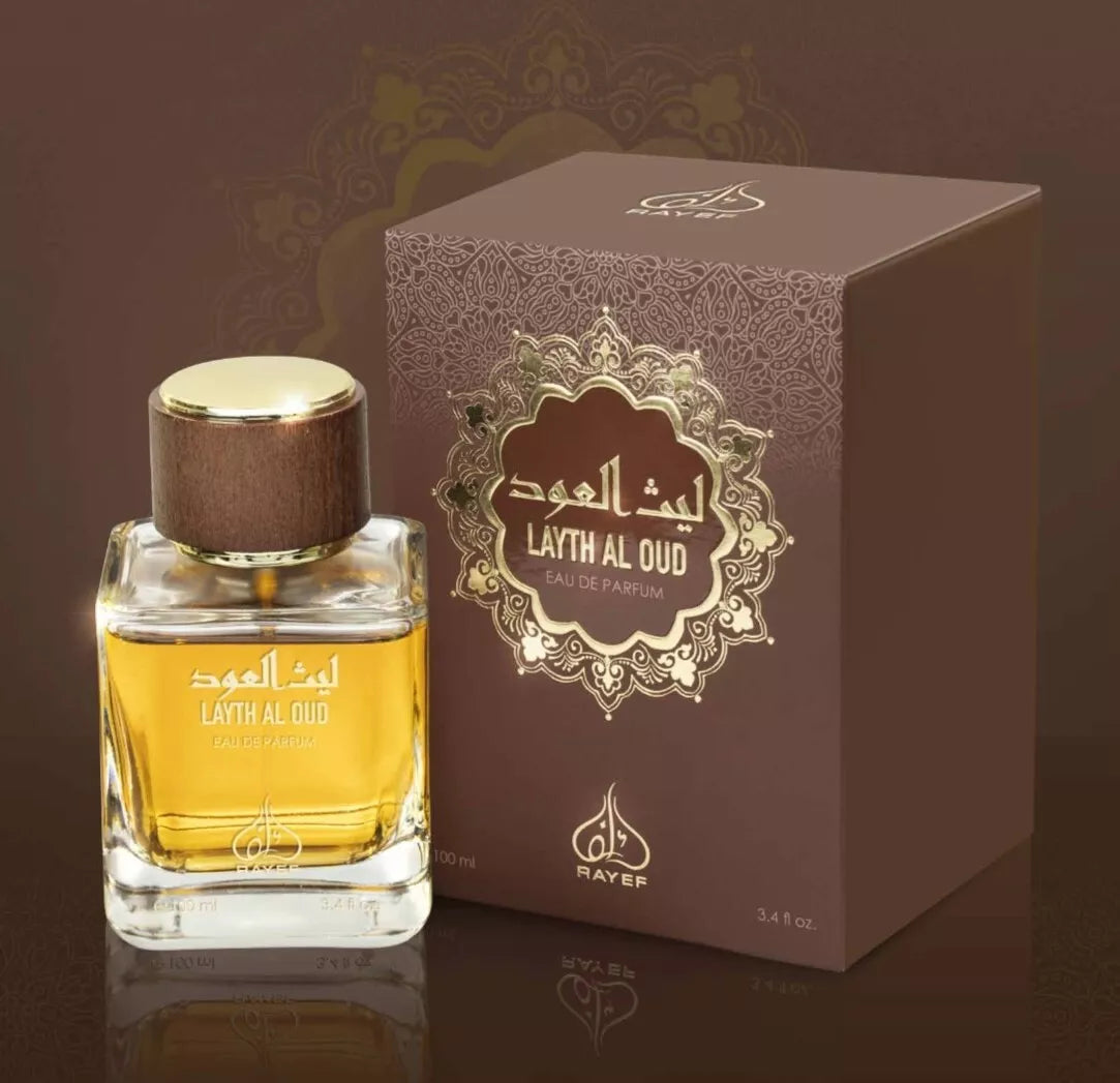 Layth Al Oud by Rayef - Eau de Parfum 100ml 3.4oz - Made in Dubai Authentic