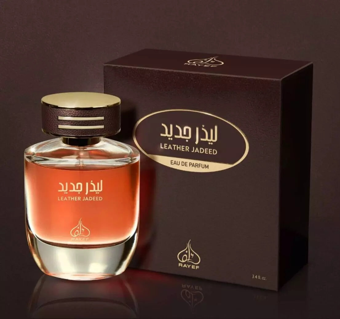 Leather Jadeed by Rayef - Eau de Parfum 100ml 3.4oz - Made in Dubai Authentic