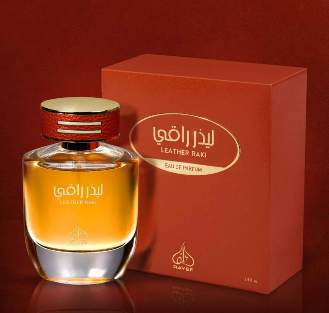 Leather Raki by Rayef - Eau de Parfum 100ml 3.4oz - Made in Dubai Authentic