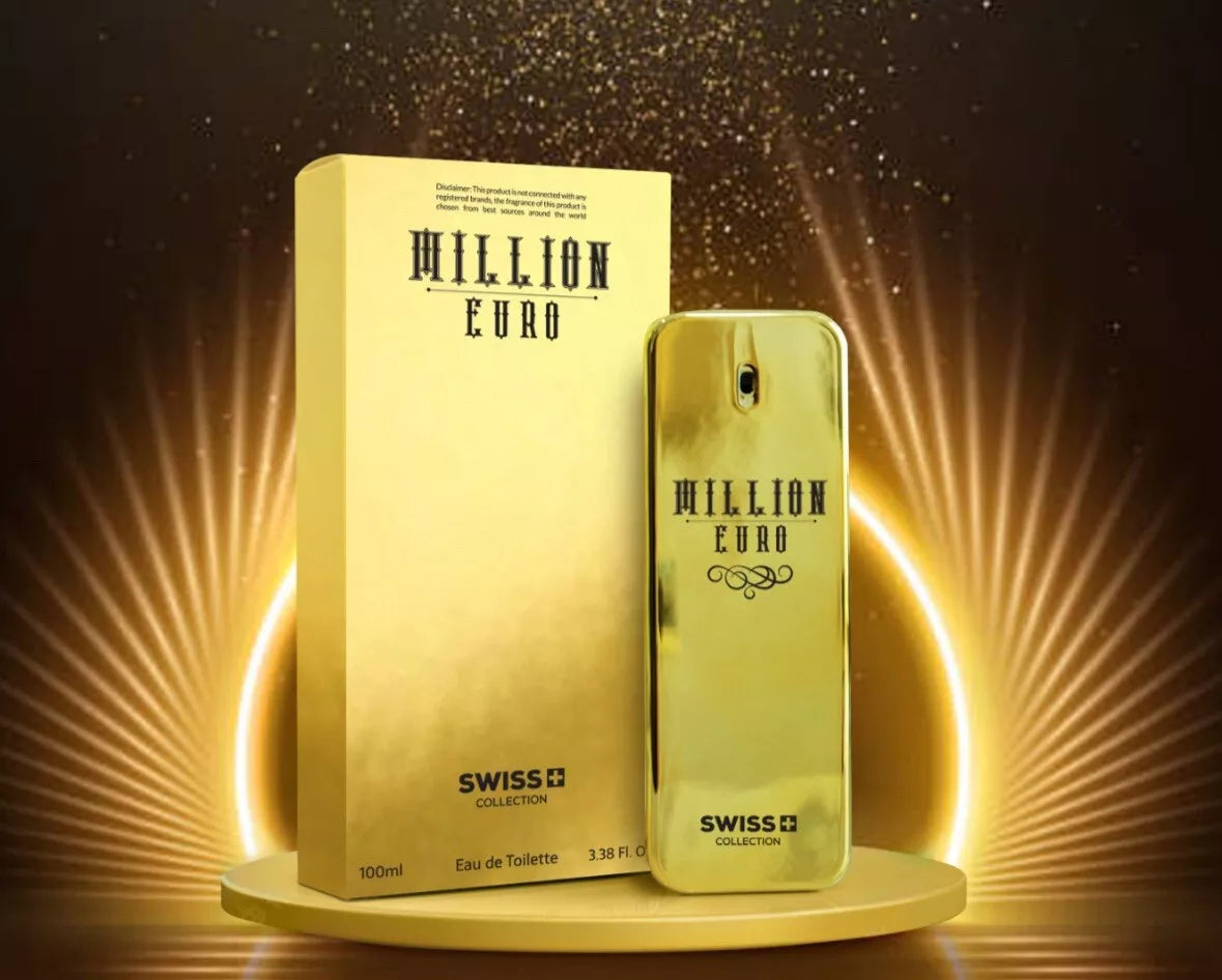 Million Euro By Swiss Collection Eau De Toilette For Men 100ml / 3.38oz.