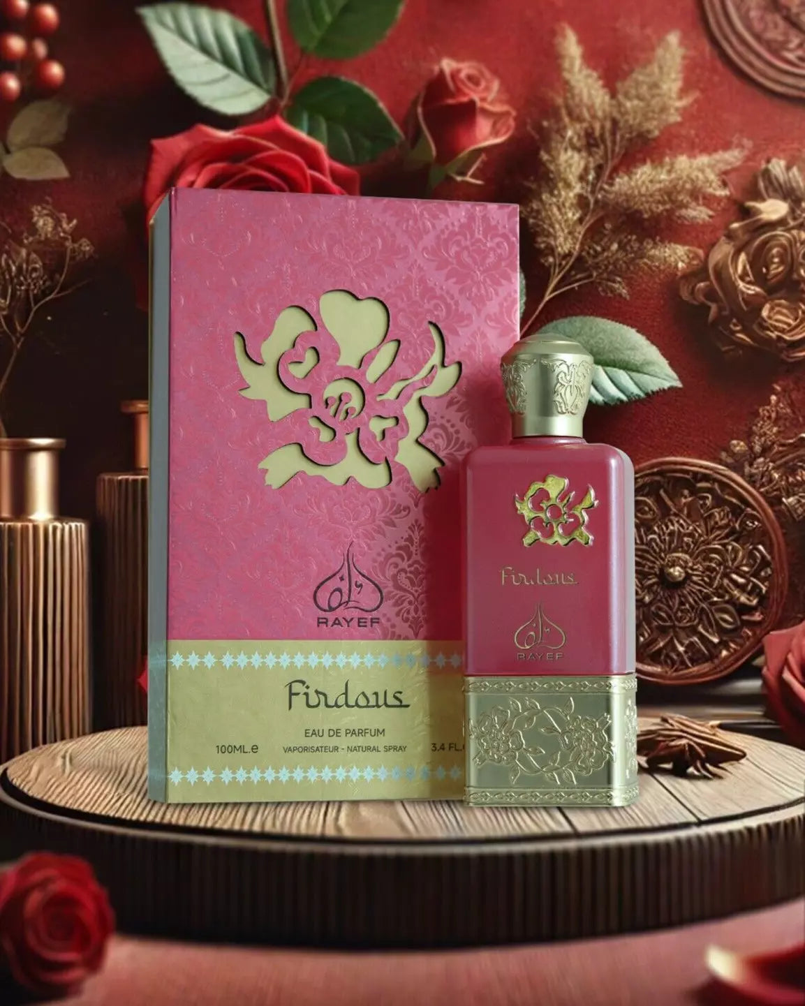 Firdous by Rayef - Eau de Parfum 100ml 3.4oz - Made in Dubai Authentic