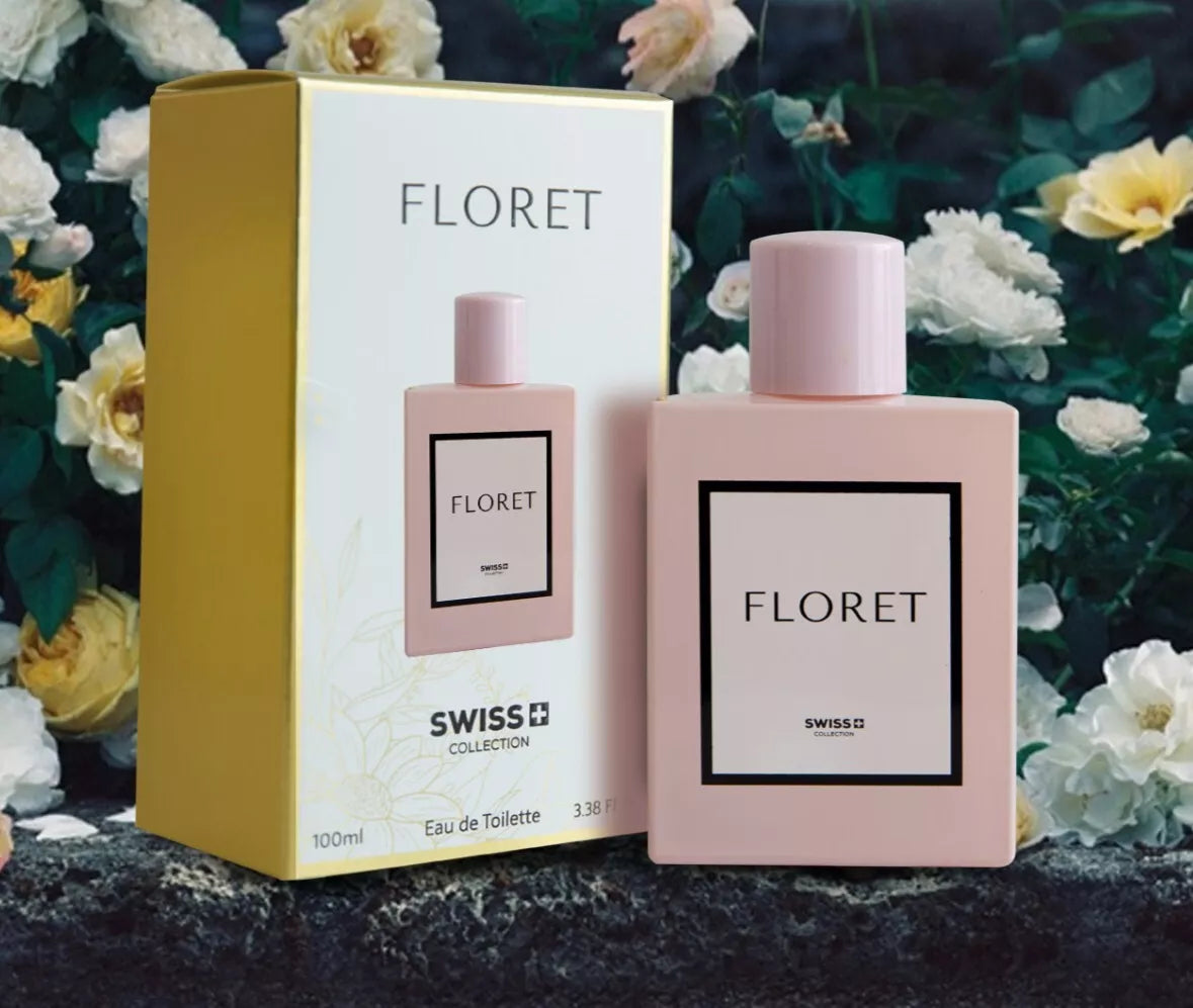 FLORET by Swiss Collection Eau De Toilette For Women 100ml 3.38oz Made in Dubai