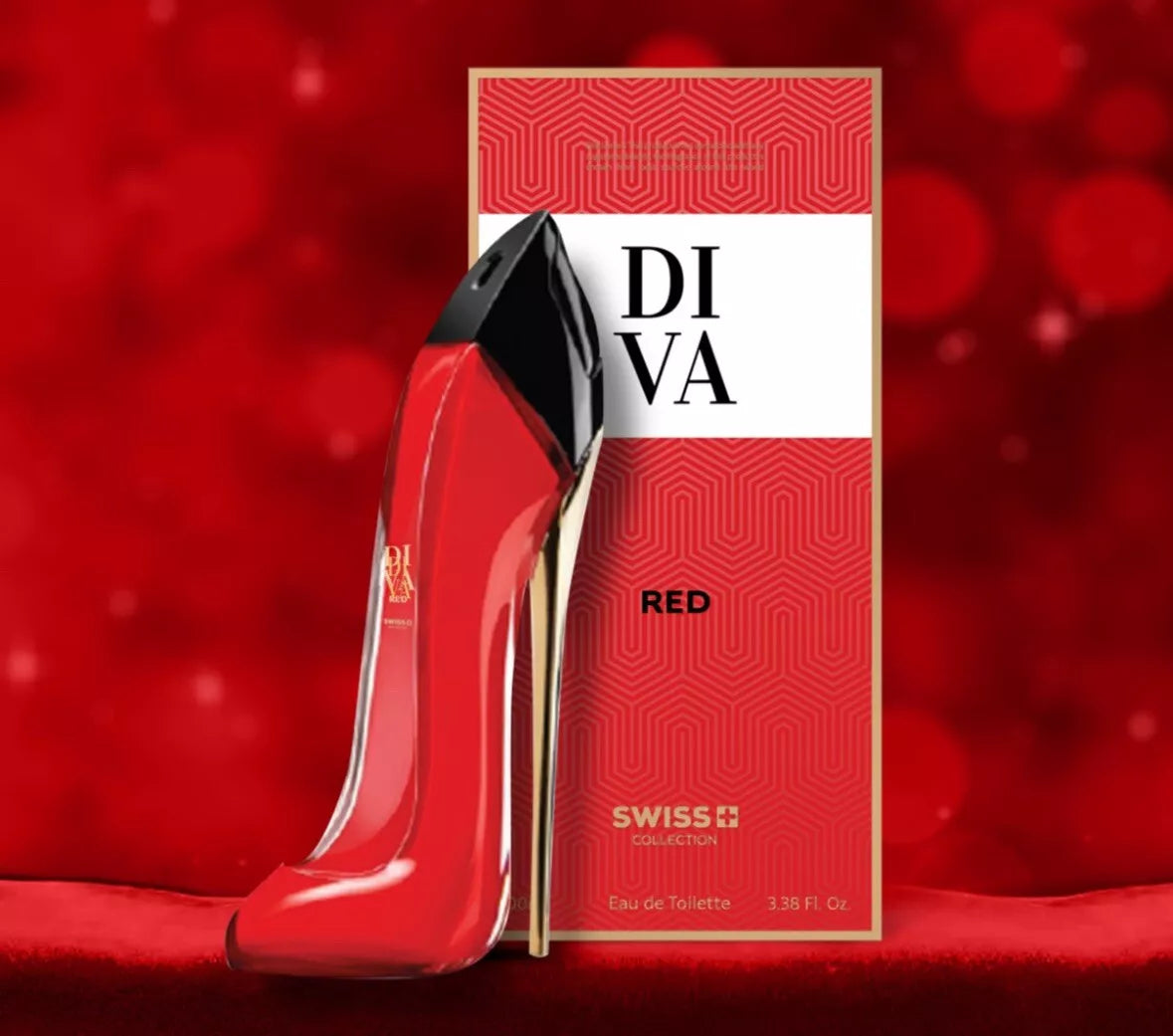 DIVA Red by Swiss Collection Eau De Toilette Spray for Women 100ml / 3.38oz