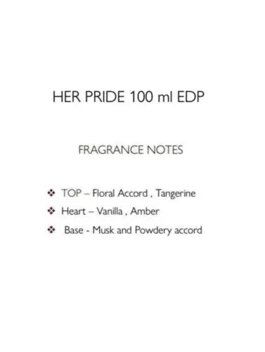 Her Pride by Fascino - Eau de Parfum 100ml 3.4 fl oz For Women - Made in Dubai