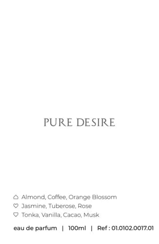 Pure Desire by Fascino - Eau de Parfum 100ml 3.4oz - Made in Dubai Authentic